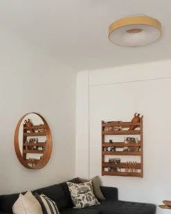LED loftslampe BRAGOTO Med fjernbetjening Med dæmpning Metal Lysebrun