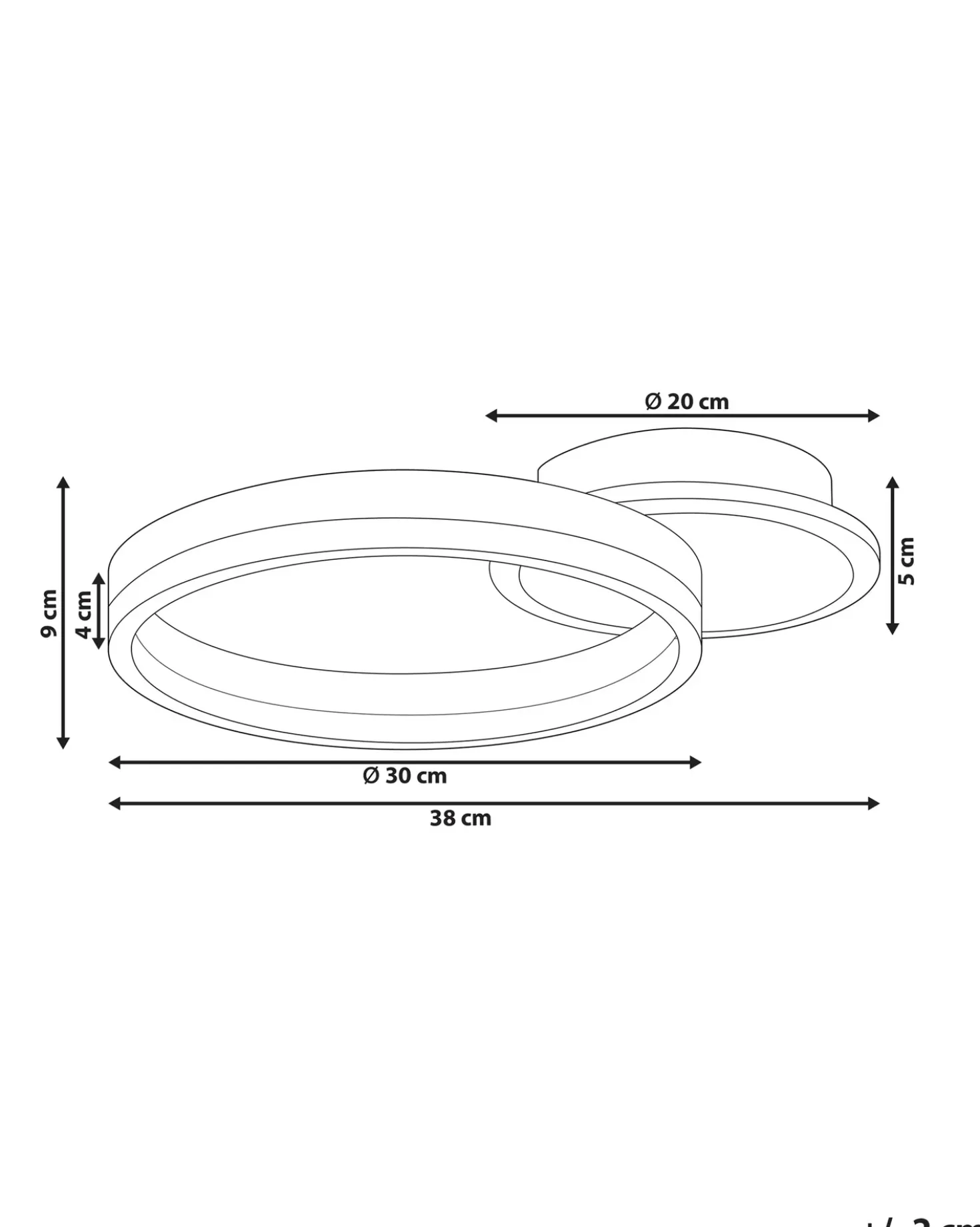 LED loftslampe GLYDE Metal Mørkebrun