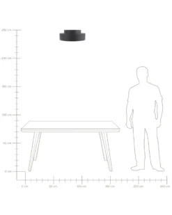 LED loftslampe MOEI Metal Sort