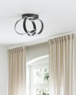 LED loftslampe NURA Metal Sort