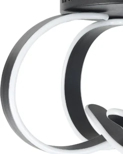 LED loftslampe NURA Metal Sort