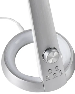 LED skrivebordslampe CANOPUS med USB-port Sølv