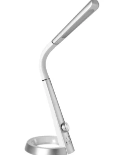 LED skrivebordslampe CANOPUS med USB-port Sølv