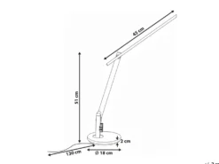 LED skrivebordslampe CETUS Med dæmpning Grå