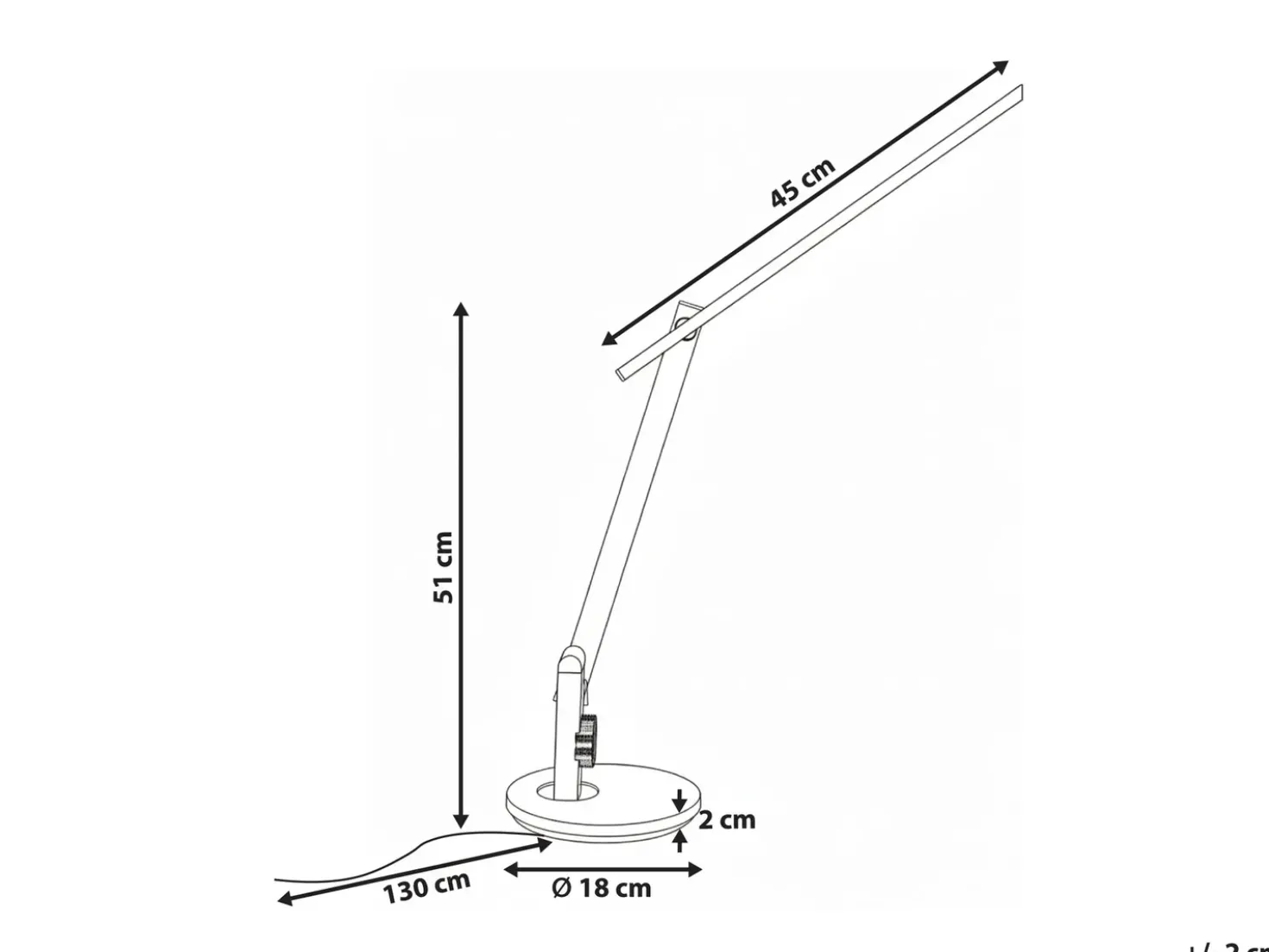 LED skrivebordslampe CETUS Med dæmpning Grå