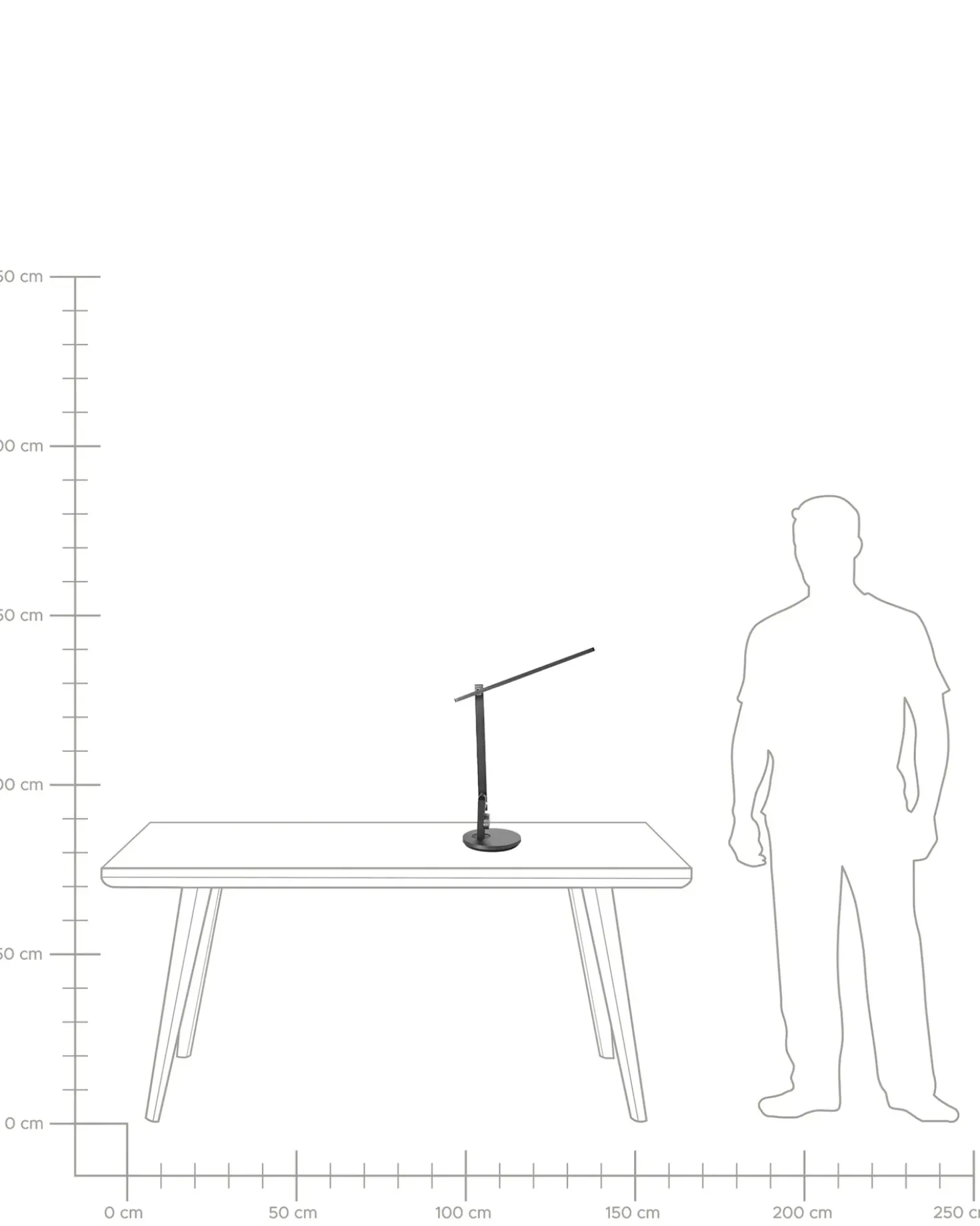 LED skrivebordslampe CETUS Med dæmpning Grå