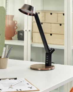 LED skrivebordslampe CHAMAELEON Med dæmpning Metal Kobber