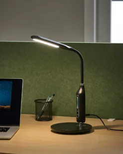 LED skrivebordslampe CYGNUS Med dæmpning Metal Sort