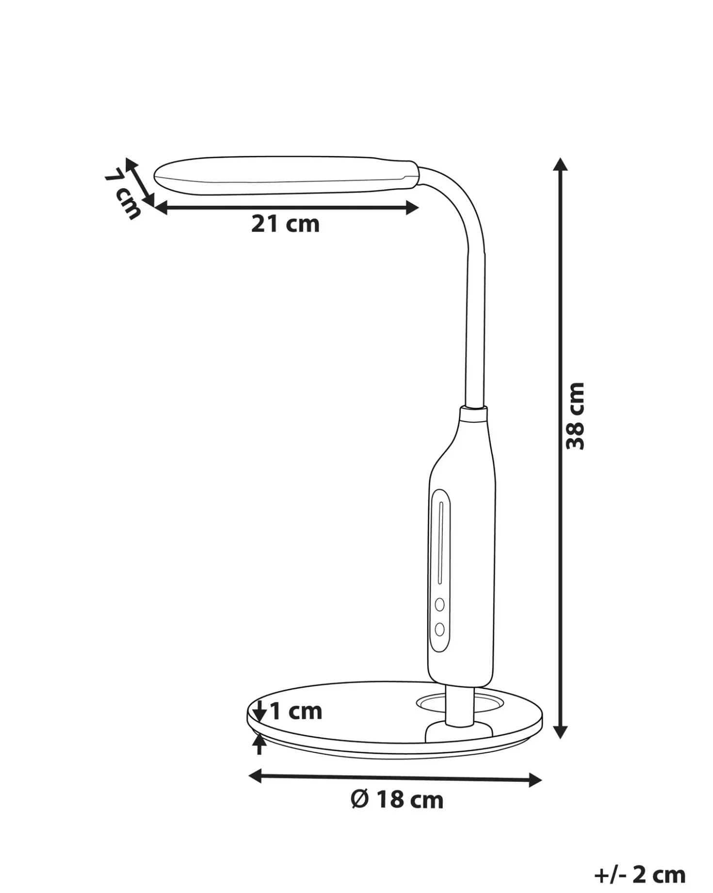 LED skrivebordslampe CYGNUS Med dæmpning Metal Sort