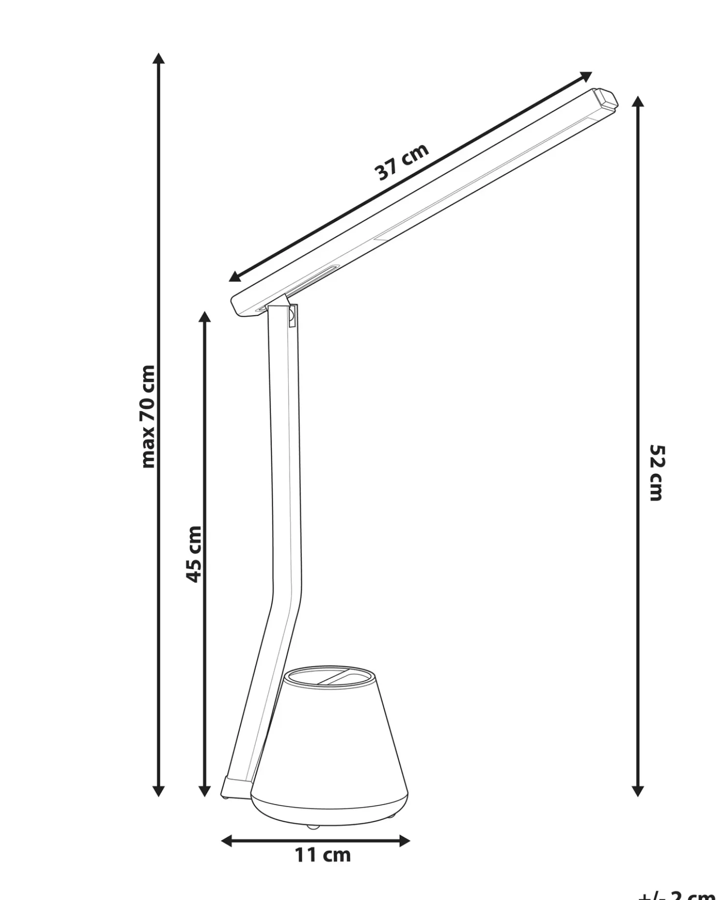 LED skrivebordslampe DENEB Med dæmpning Sort