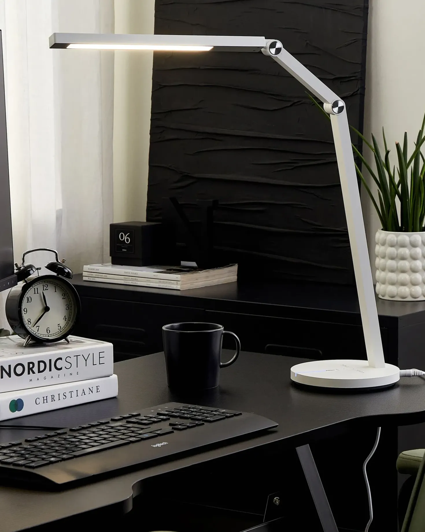 LED skrivebordslampe DORADO Med dæmpning Metal Hvid