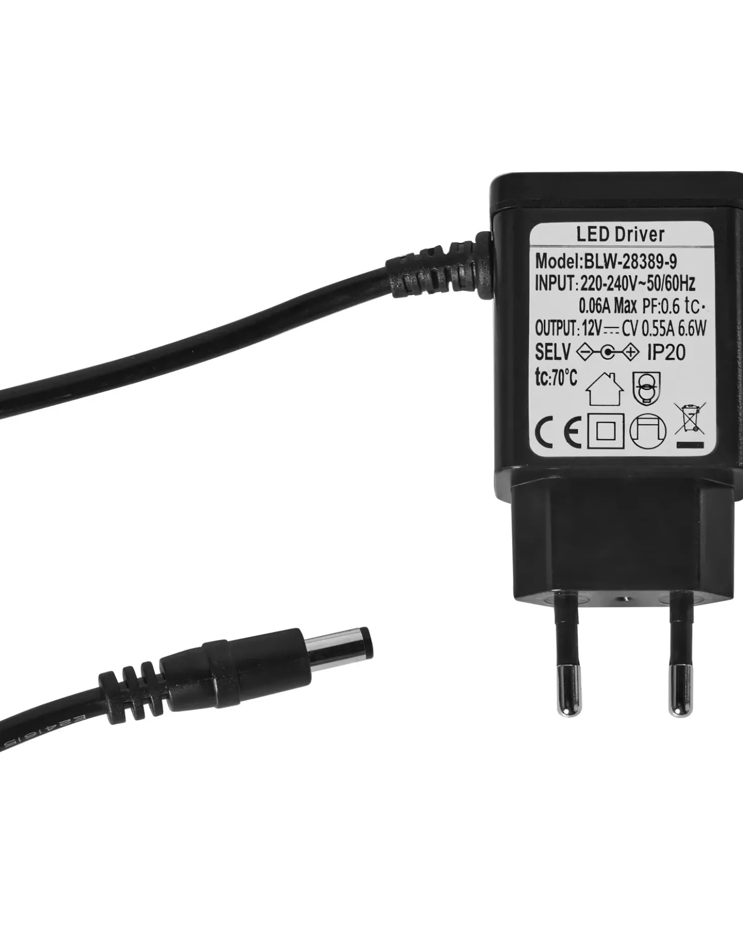 LED skrivebordslampe ENIF Med trådløs oplader Sort