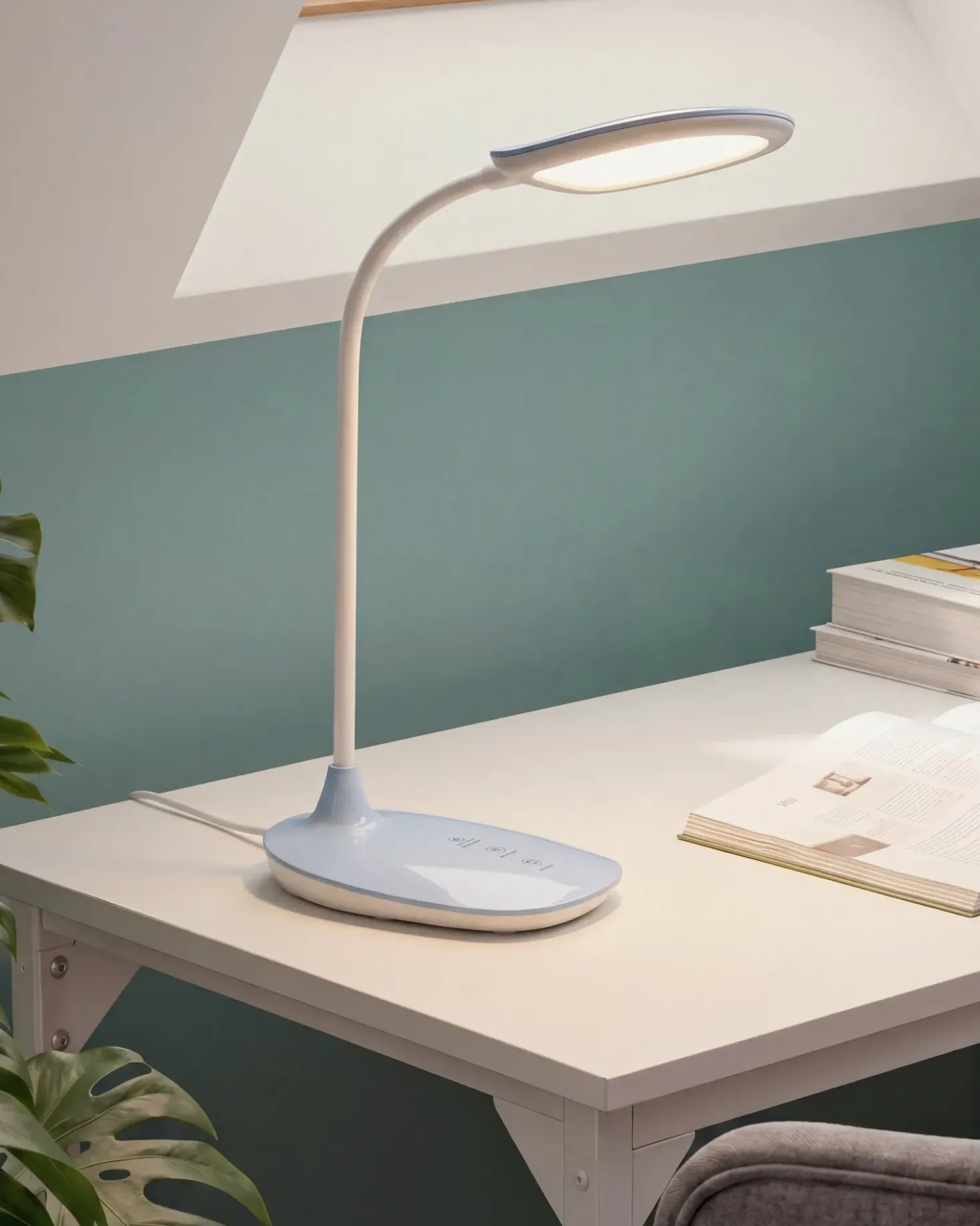 LED skrivebordslampe HYDRA Med dæmpning Himmelblå