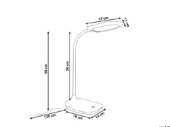 LED skrivebordslampe HYDRA Med dæmpning Himmelblå