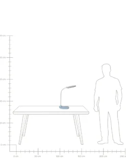 LED skrivebordslampe HYDRA Med dæmpning Himmelblå