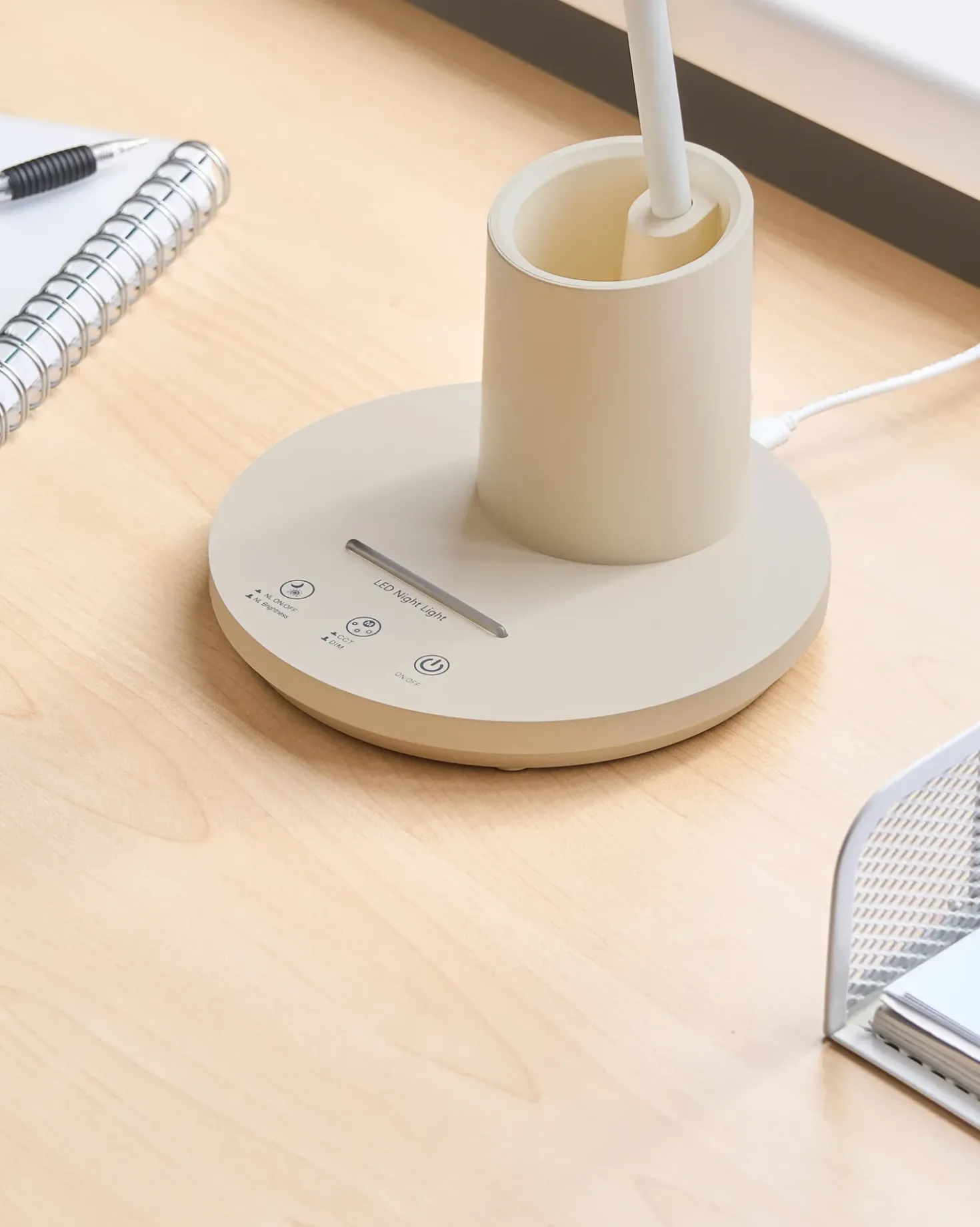 LED skrivebordslampe VELA Med dæmpning Lys Beige