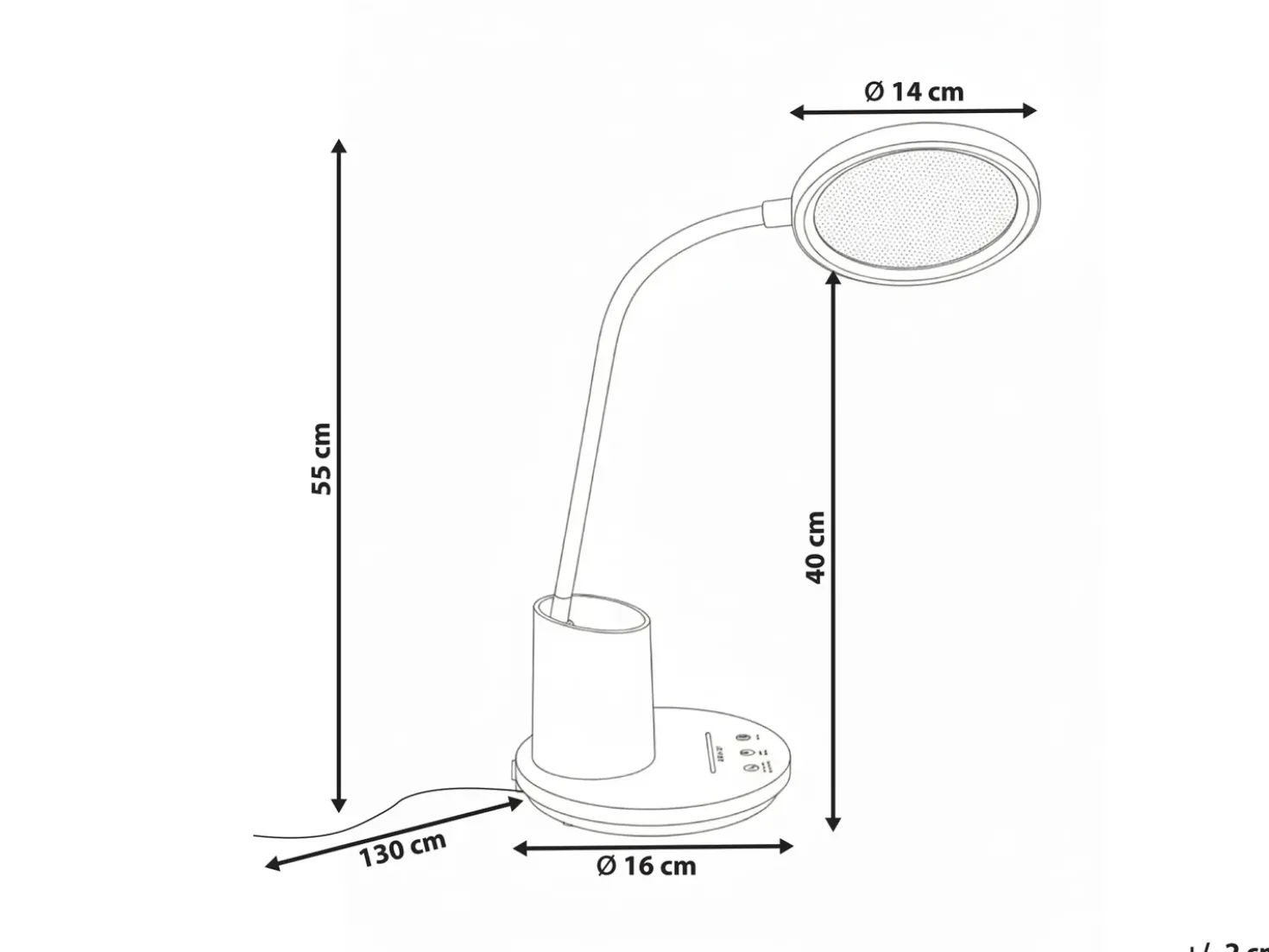 LED skrivebordslampe VELA Med dæmpning Lys Beige