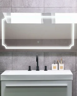 LED-badeværelsesspejl ARROMACHNES 120 cm 60 cm Sølv