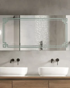 LED-badeværelsesspejl AVRANCHES 120 cm 60 cm Sølv