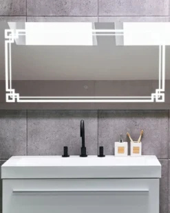 LED-badeværelsesspejl AVRANCHES 120 cm 60 cm Sølv
