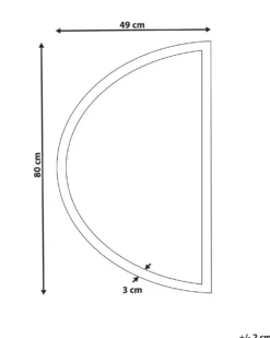 LED-badeværelsesspejl BEZONS 49 cm 80 cm Sølv
