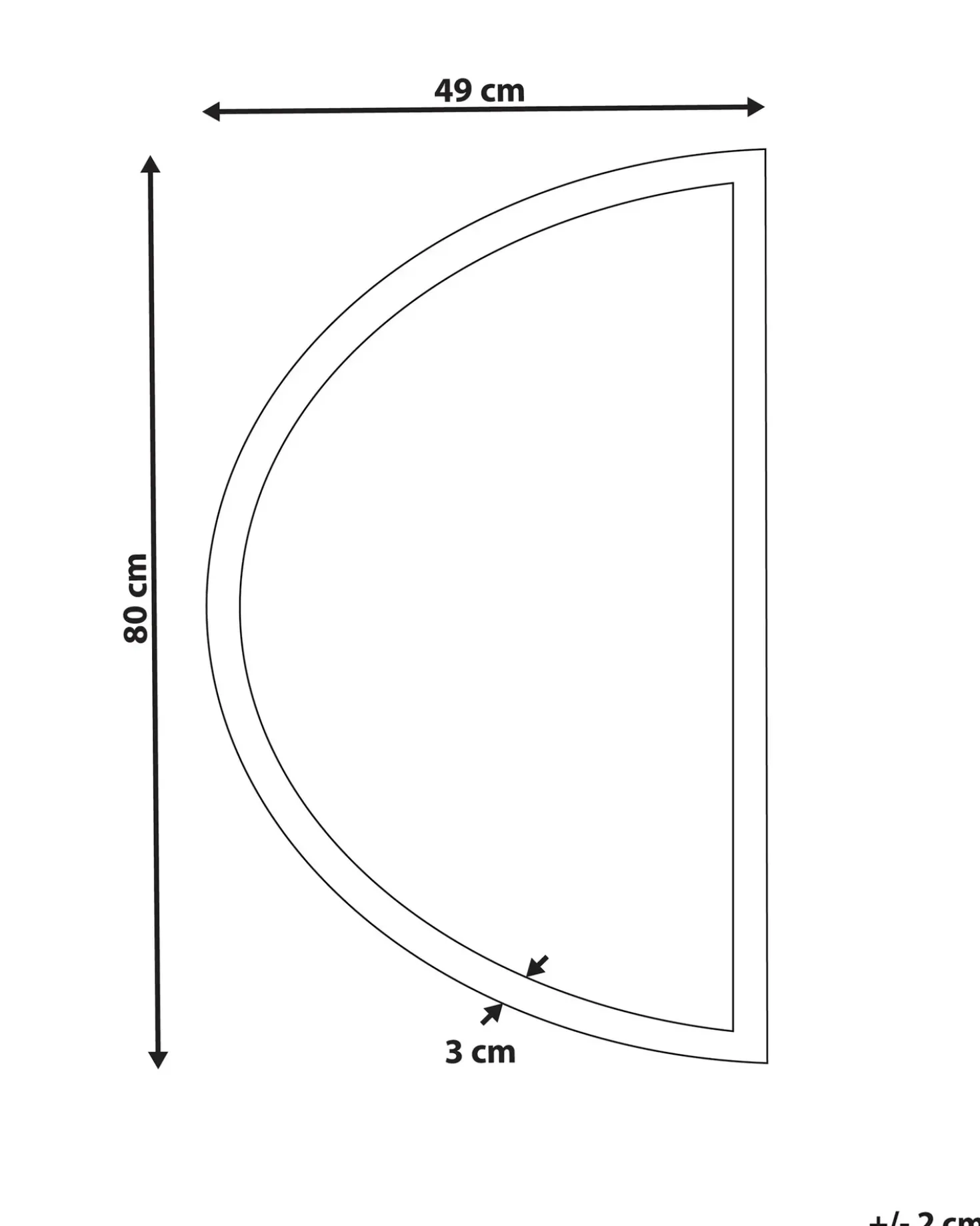 LED-badeværelsesspejl BEZONS 49 cm 80 cm Sølv