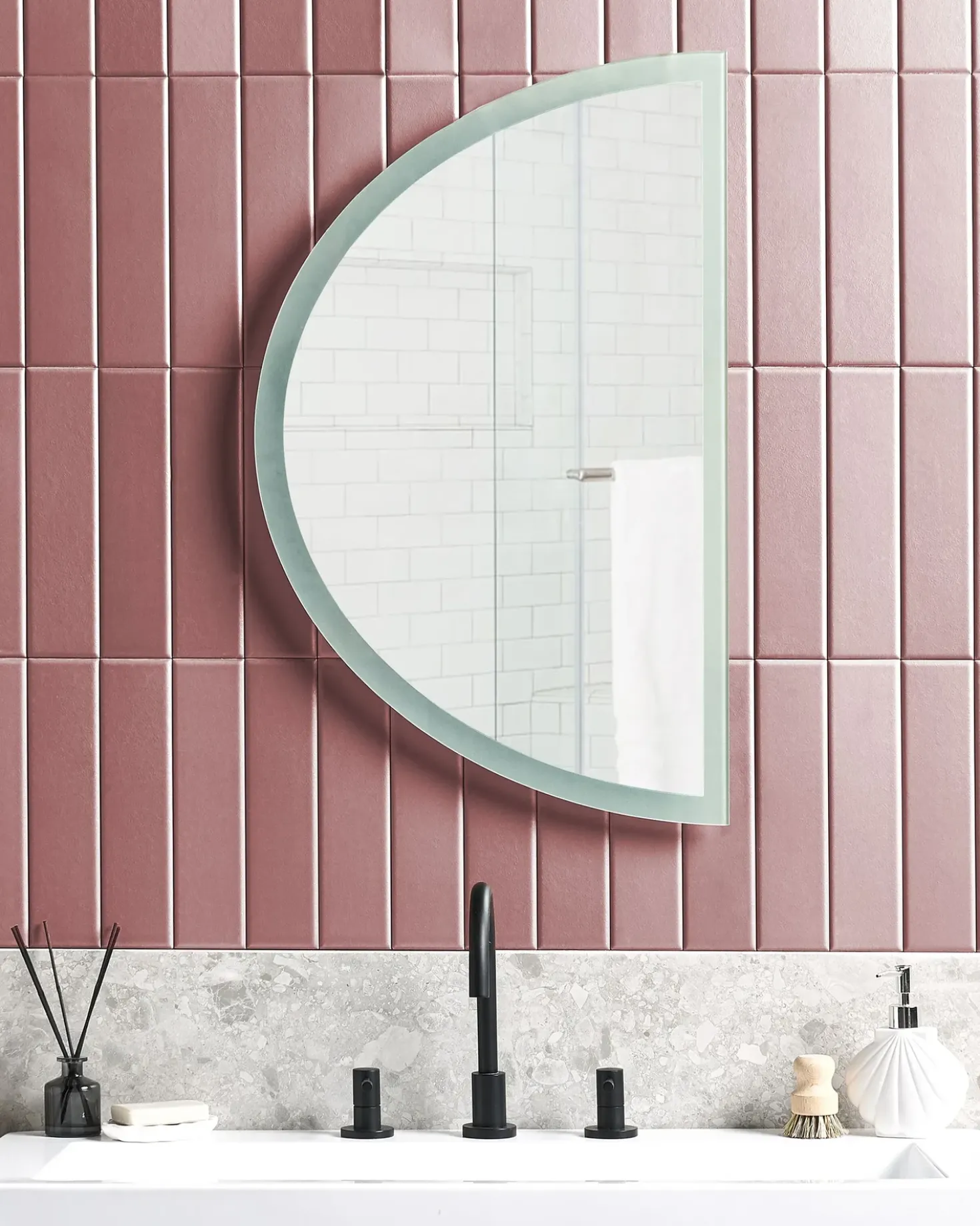 LED-badeværelsesspejl BEZONS 49 cm 80 cm Sølv