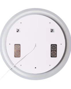 LED-badeværelsesspejl BROGNON 60 cm 60 cm Med indbygget Bluetooth-højttaler Sølv