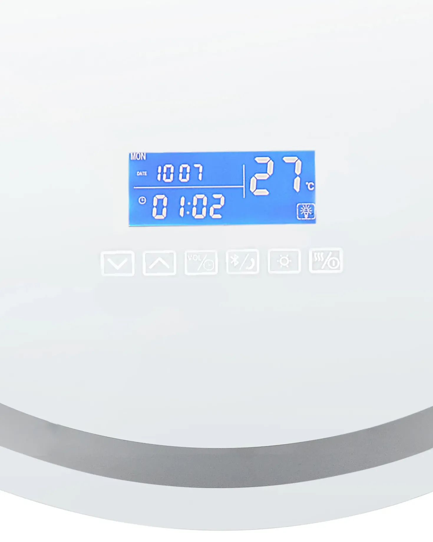 LED-badeværelsesspejl BROGNON 60 cm 60 cm Med indbygget Bluetooth-højttaler Sølv