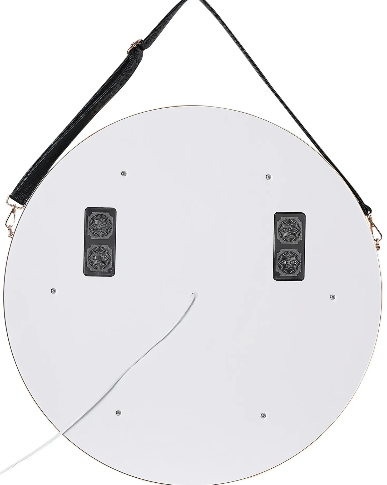LED-badeværelsesspejl DAROIS 60 cm 60 cm Med indbygget Bluetooth-højttaler Guld