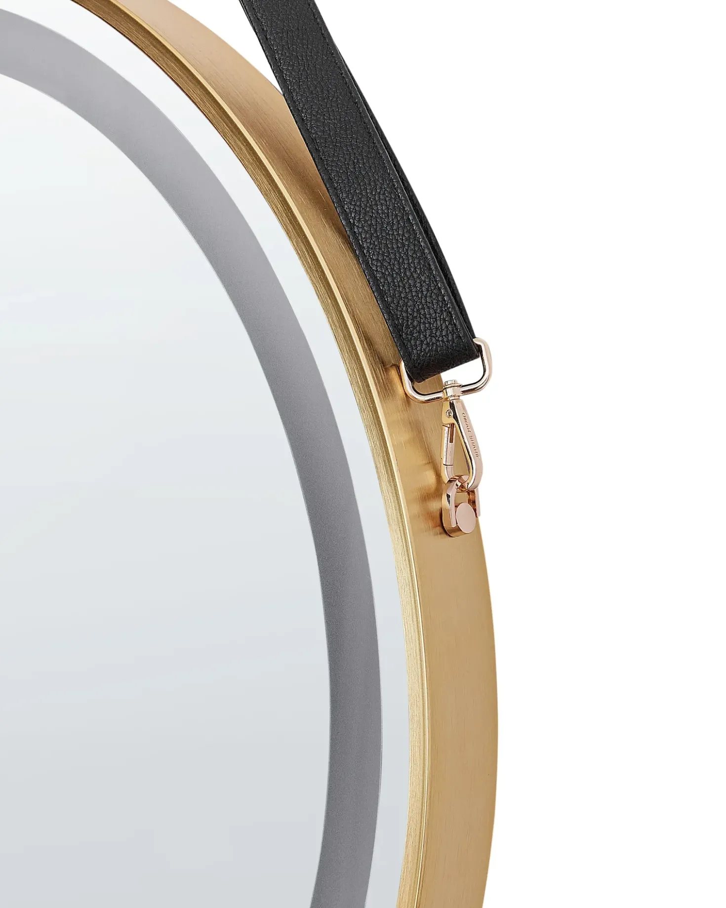 LED-badeværelsesspejl DAROIS 60 cm 60 cm Med indbygget Bluetooth-højttaler Guld