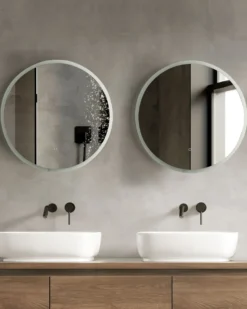 LED-badeværelsesspejl DEAUVILLE 79 cm 79 cm Sølv