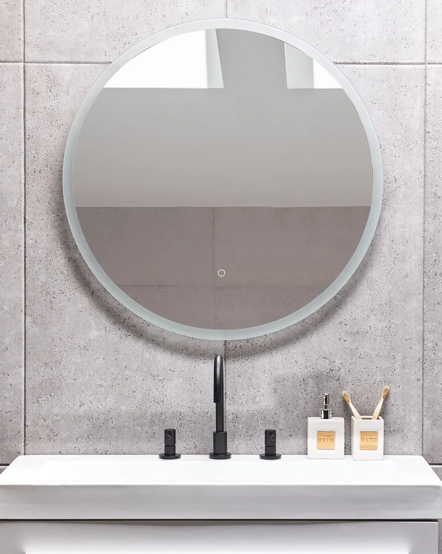 LED-badeværelsesspejl DEAUVILLE 79 cm 79 cm Sølv