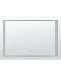 LED-badeværelsesspejl EYRE 80 cm 60 cm Sølv