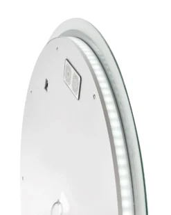 LED-badeværelsesspejl FIXIN 80 cm 80 cm Med indbygget Bluetooth-højttaler Sølv