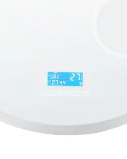 LED-badeværelsesspejl FIXIN 80 cm 80 cm Med indbygget Bluetooth-højttaler Sølv