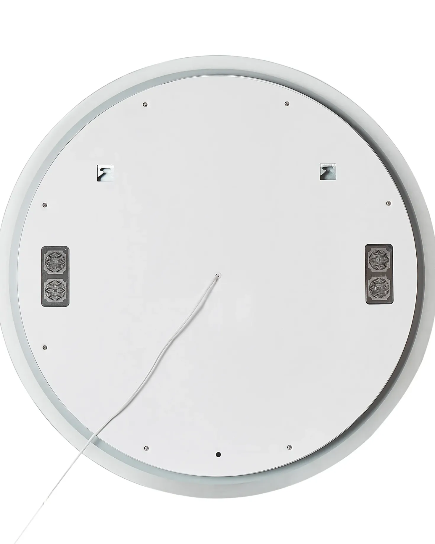 LED-badeværelsesspejl FIXIN 80 cm 80 cm Med indbygget Bluetooth-højttaler Sølv