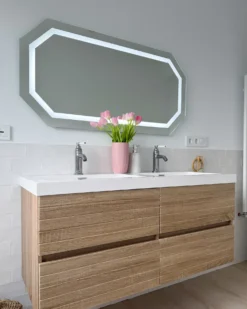 LED-badeværelsesspejl LOCMARIAQUER 120 cm 60 cm Sølv