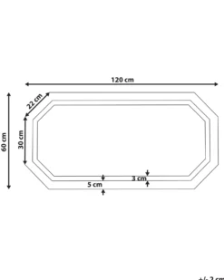 LED-badeværelsesspejl LOCMARIAQUER 120 cm 60 cm Sølv