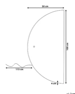 LED-badeværelsesspejl LOUE 50 cm 100 cm Sølv