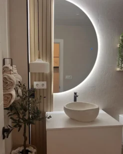LED-badeværelsesspejl LOUE 60 cm 120 cm Sølv
