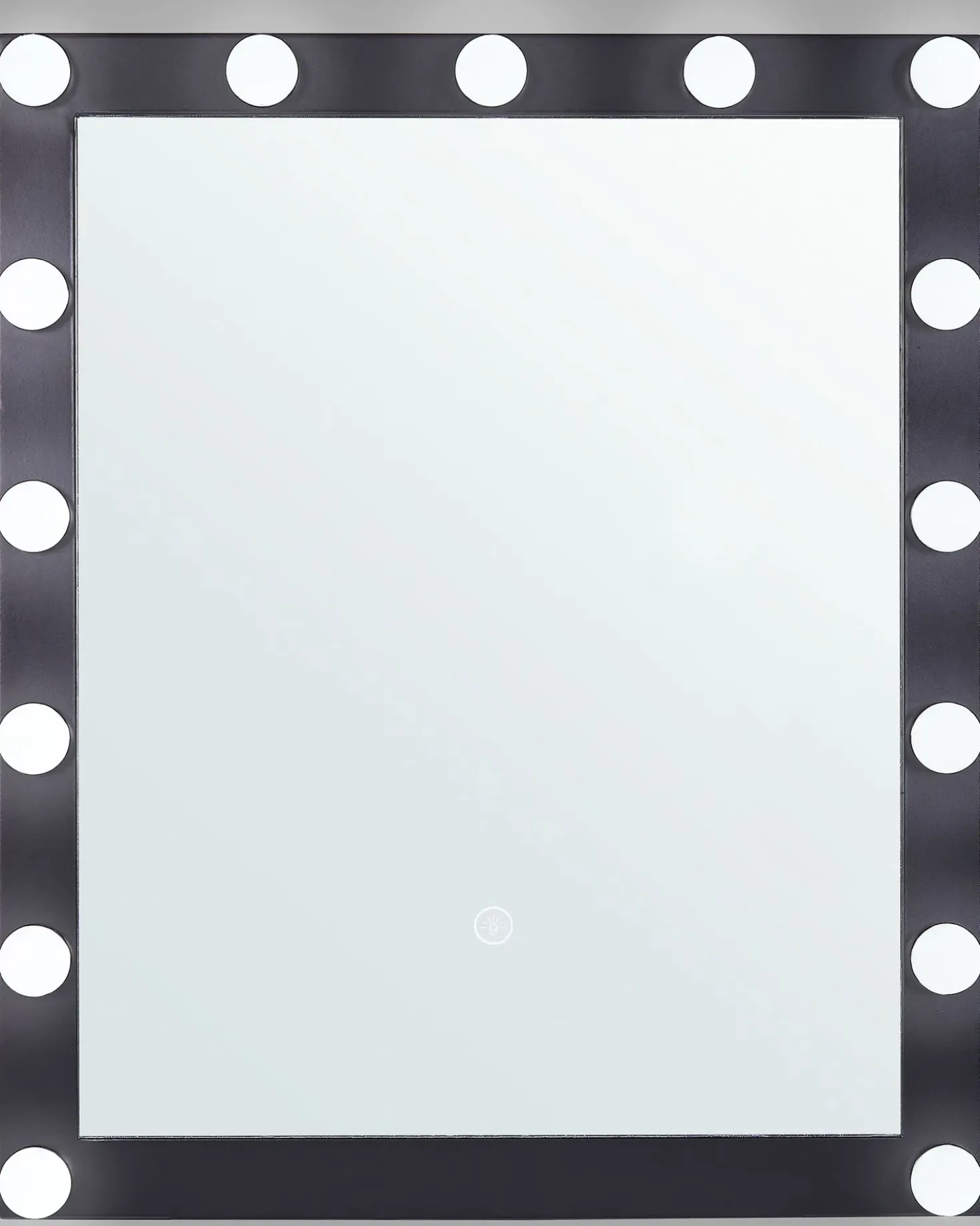 LED-badeværelsesspejl ODENAS 50 cm 60 cm Sort
