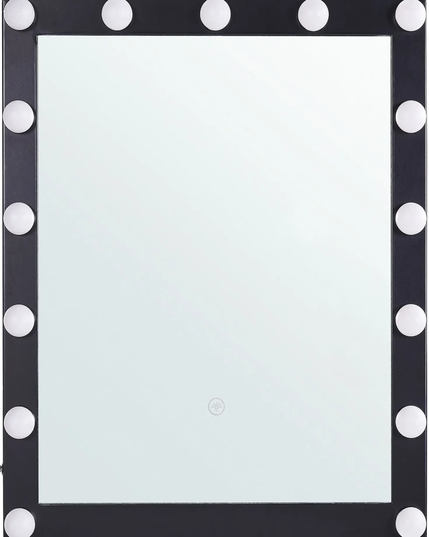 LED-badeværelsesspejl ODENAS 50 cm 60 cm Sort