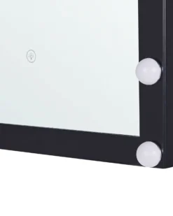 LED-badeværelsesspejl ODENAS 50 cm 60 cm Sort