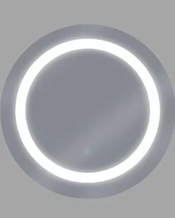 LED-badeværelsesspejl SELUNE 58 cm 58 cm Sølv