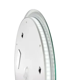 LED-badeværelsesspejl TANAY 60 cm 60 cm Med indbygget Bluetooth-højttaler Sølv