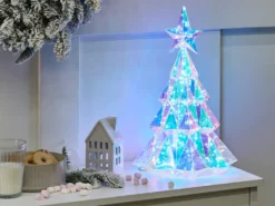 LED dekoration UNUKA Juletræ 40 cm Multifarvet