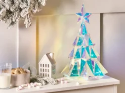 LED dekoration UNUKA Juletræ 40 cm Multifarvet
