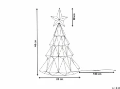 LED dekoration UNUKA Juletræ 40 cm Multifarvet