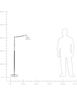 LED-gulvlampe ANDROMEDA Med dæmpning Metal Hvid